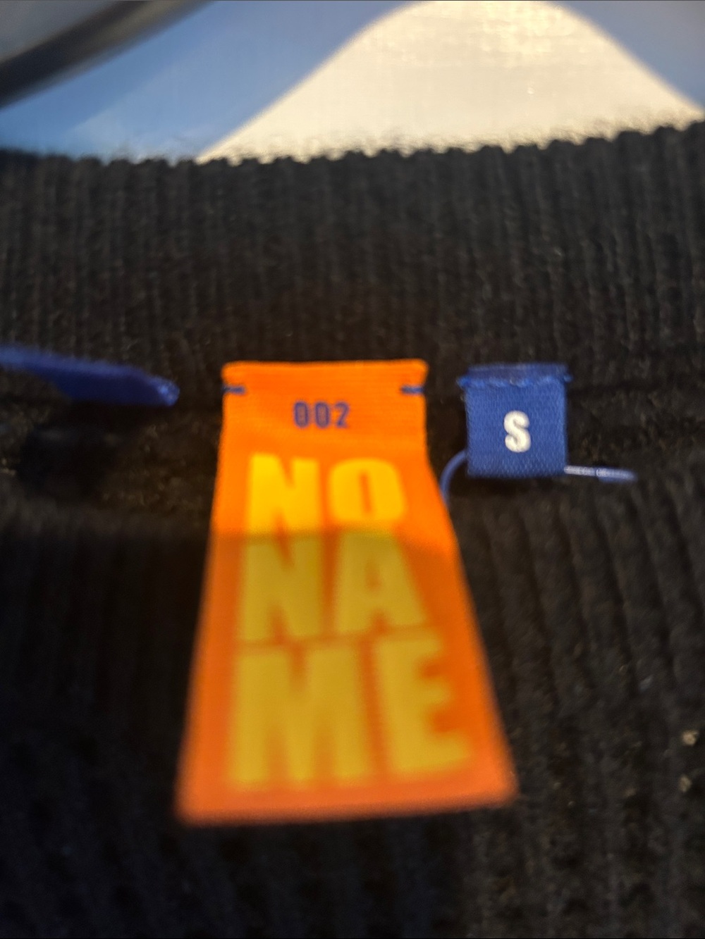 No Name Black Ribbed Crewneck Sweater - Small